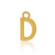 Stainless steel charm initial D Gold